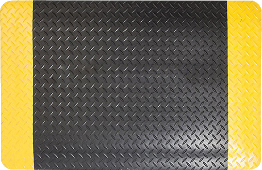 Tapete anti-fatiga base dura con franjas amarillas 90cmx60cm